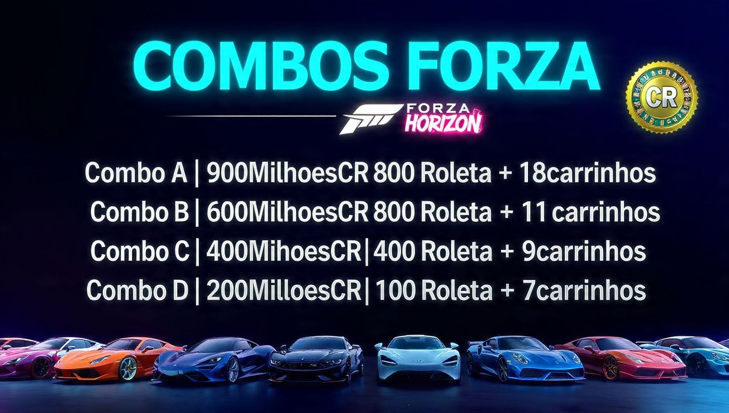 FORZA HORIZON 6 DINHEIRO E CREDITOS,CARROS,ROLETA, XBOX E PC,ONLINEFIX,