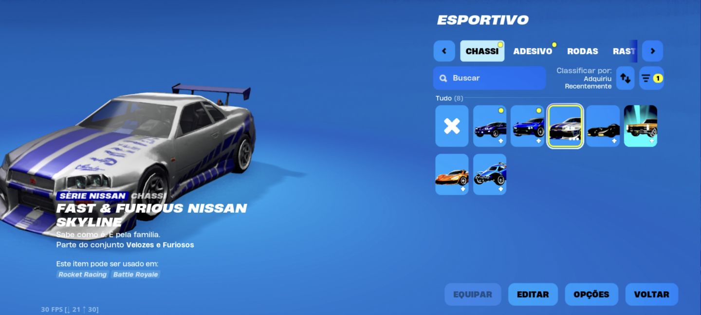 Vende se conta com várias skins raras