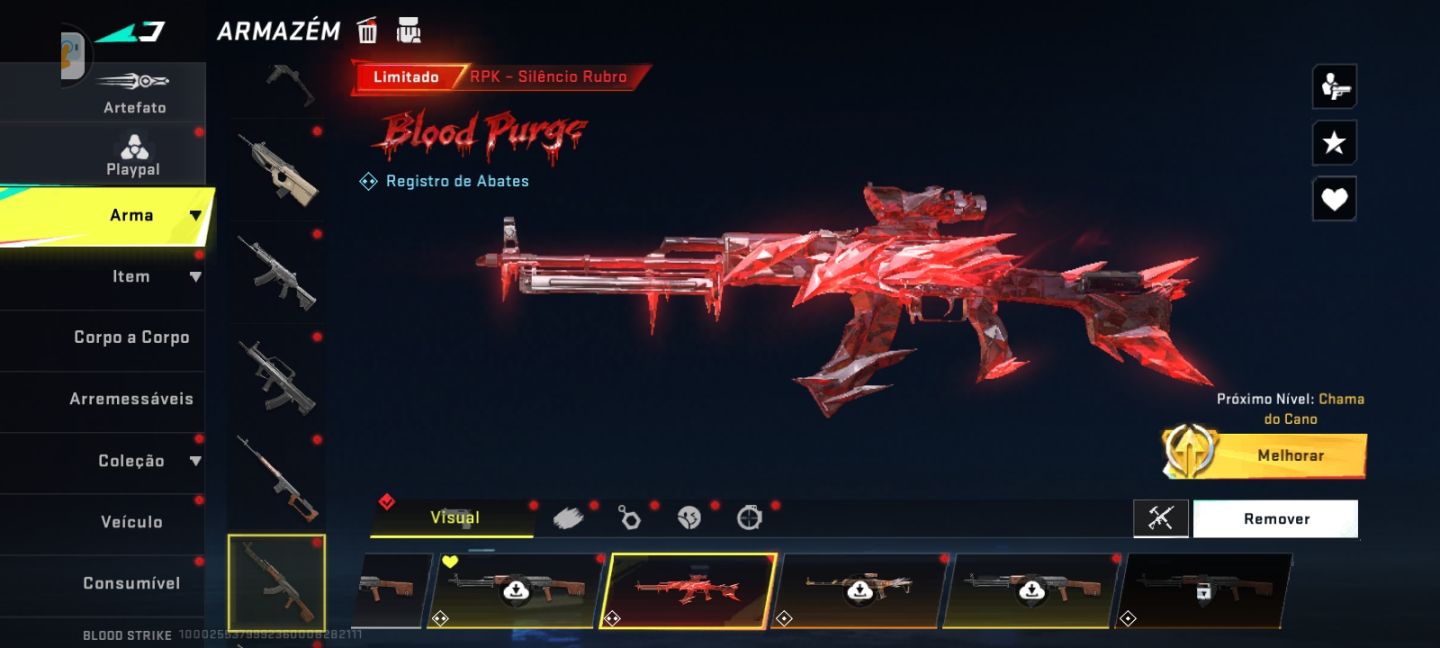 CONTA BLOOD STRIKE COM BASTANTE ITEN RARO ANTIGO E ATUAL