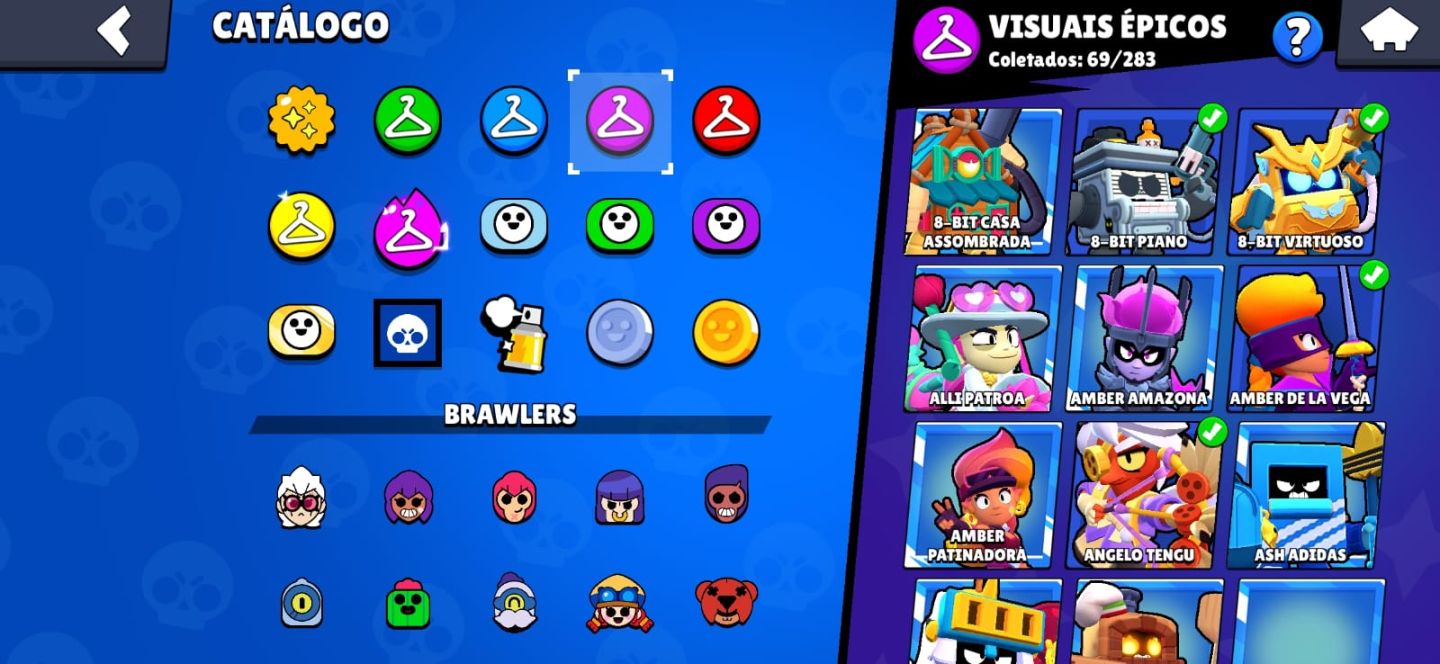 CONTA BRAWSTAR MUITO BOA 56K TROFEU 103 BRAWLERS