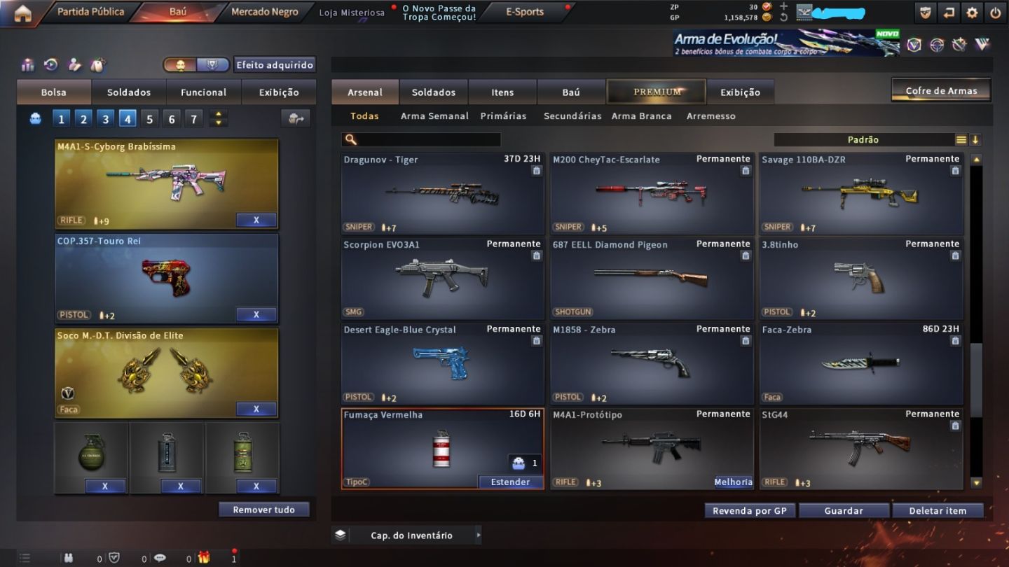 Conta de Crossfire com varias vips