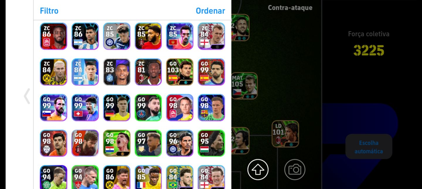 Conta eFootball Top Tier | Força 3225 | CR7 107 + Kane 107 + Casillas 105