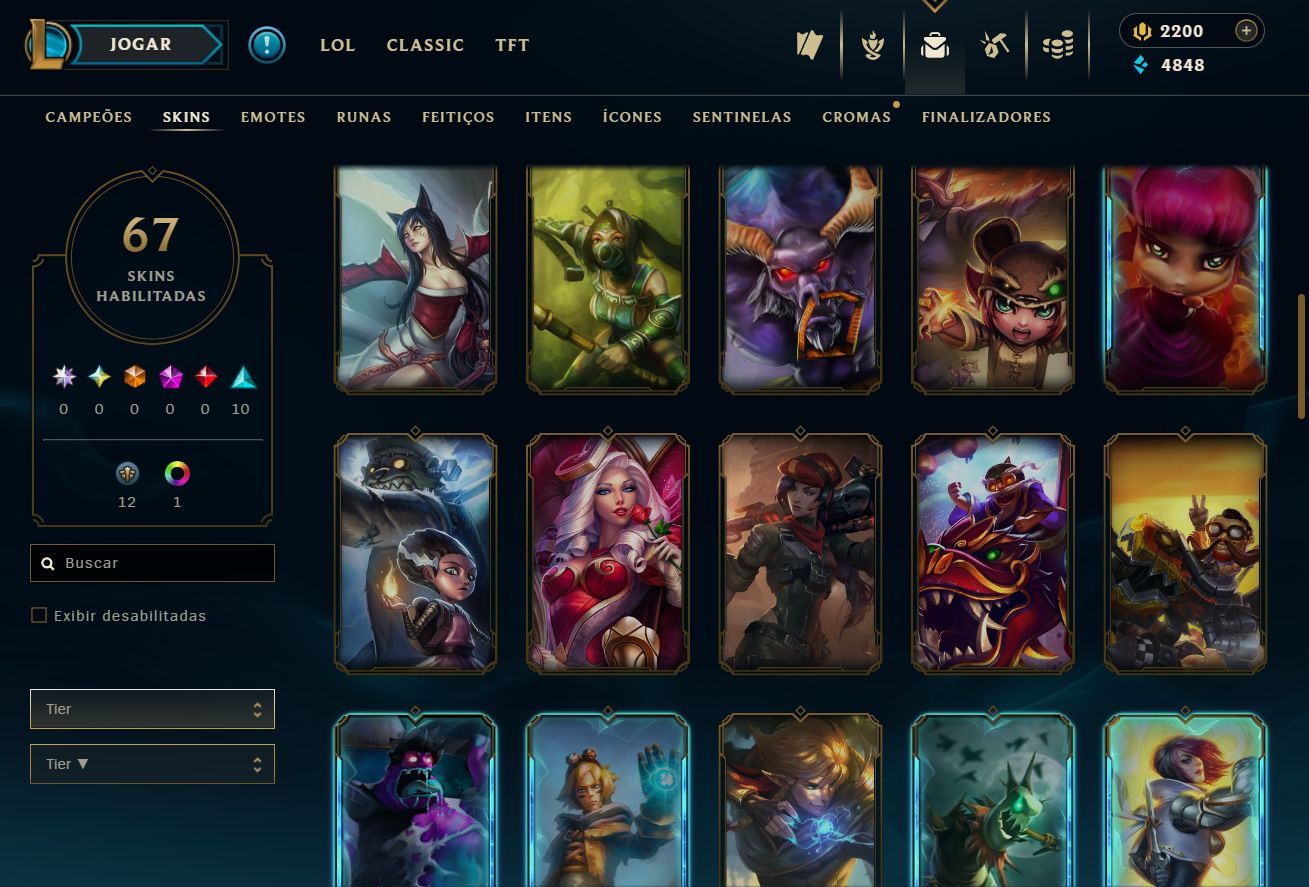 [ACESSO IMEDIATO] Ranked Open 67 Skins 72 Campeões 2200 RP