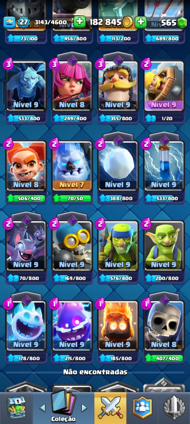 CONTA INICIANTE DE CLASH ROYALE