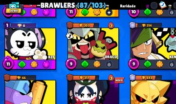 Conta de brawlstars com 87 brawlers, muitas skins e 30k de trofeus.