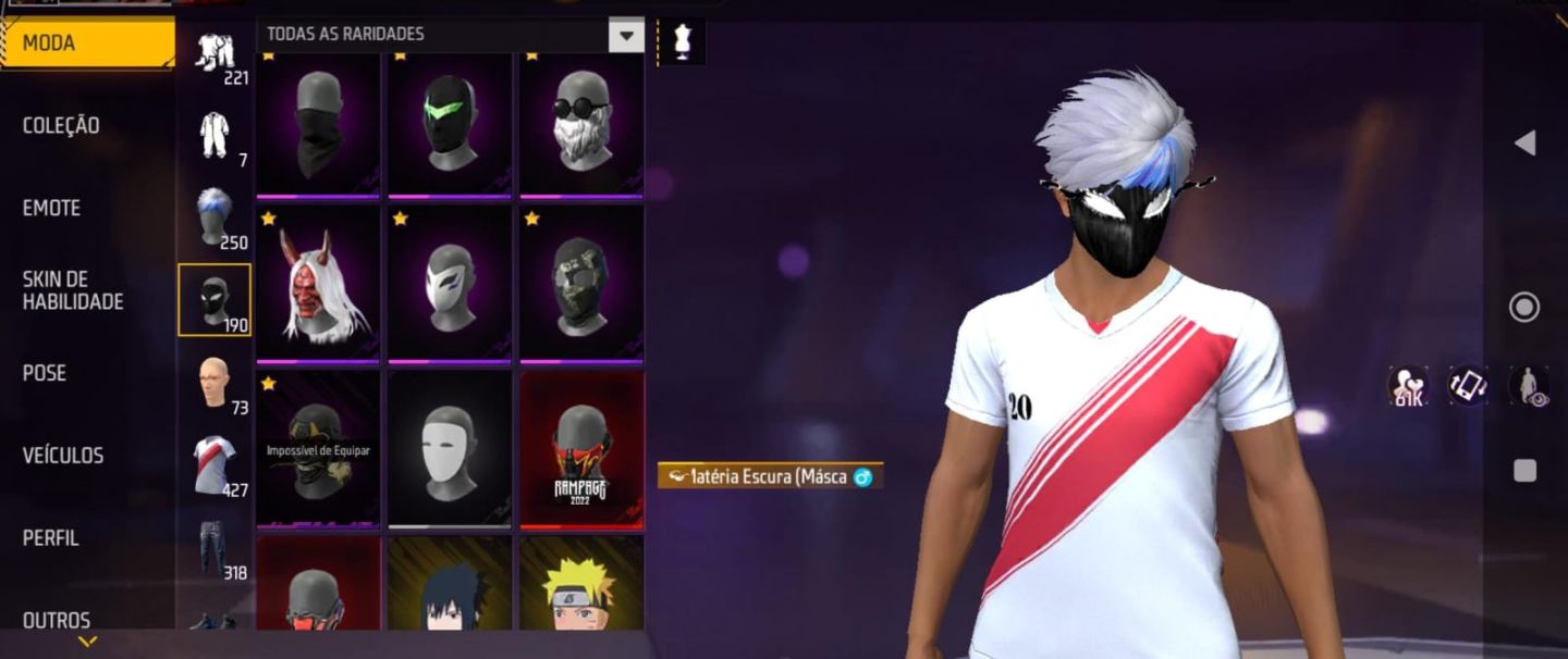 Conta FF 7 anos, prime 6 quase prime 7 faltando 5,5k de dimas.