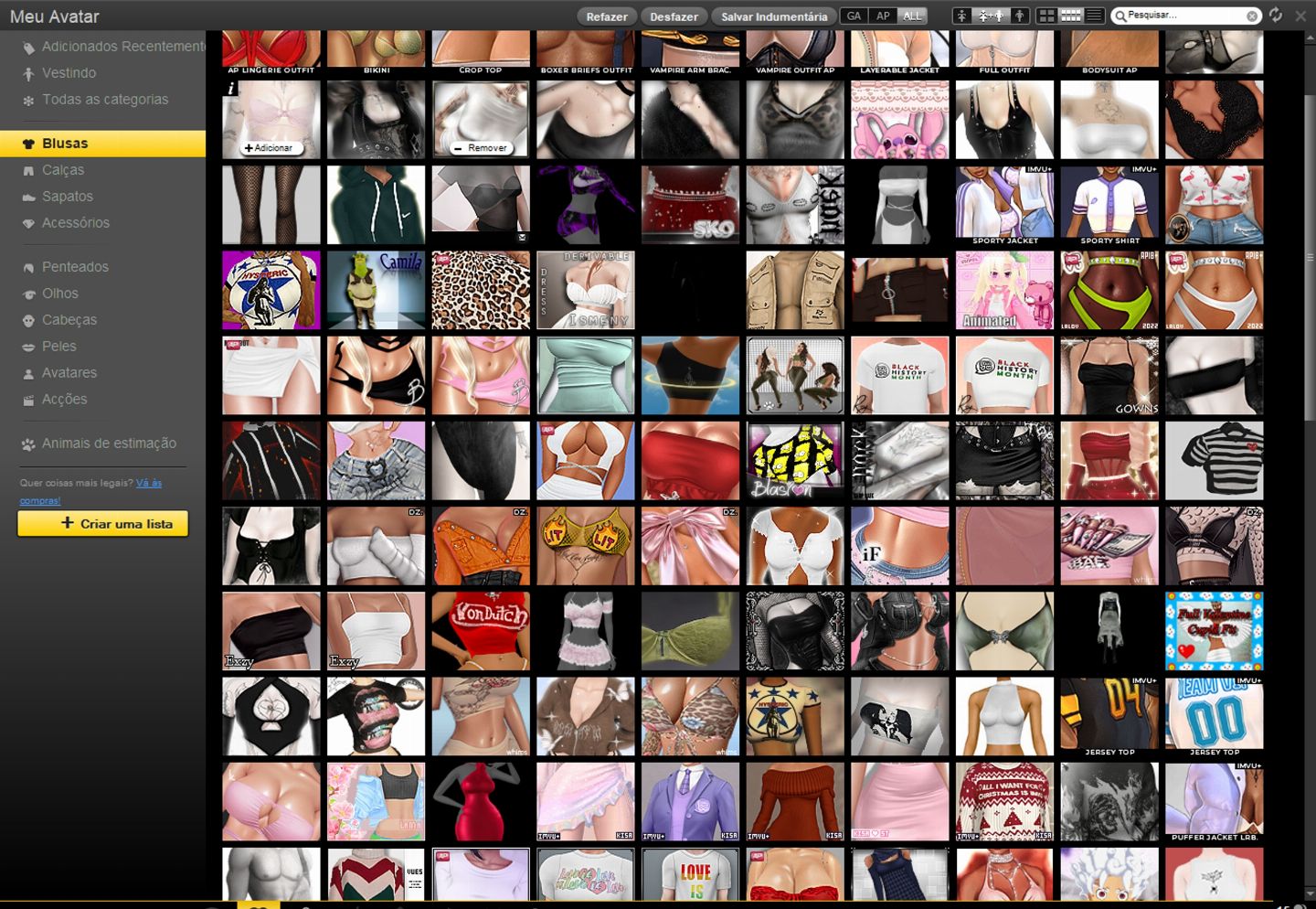 CC imvu Feminina upada, com +1 de brinde (Leia a descrição para obter detalhes)