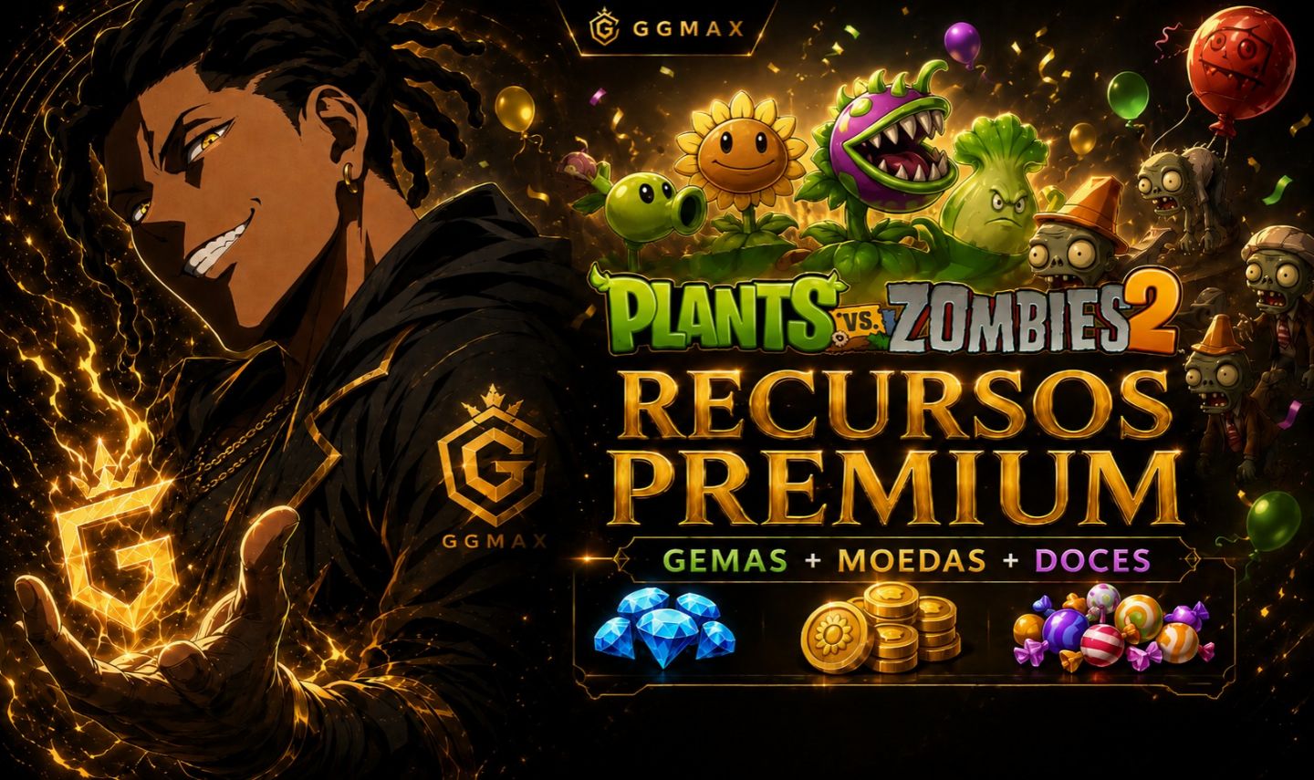 PLANTS VS ZOMBIES 2 | GEMAS + MOEDAS + DOCES | ANDROID & IOS | ENTREGA RÁPIDA