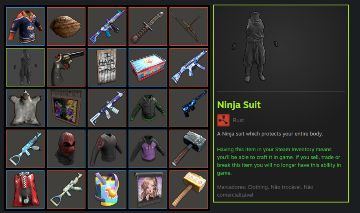 CONTA RUST 495 TWITCH / KICK SKINS (Tacularr AR+Ninja Suit+ Skins raras)
