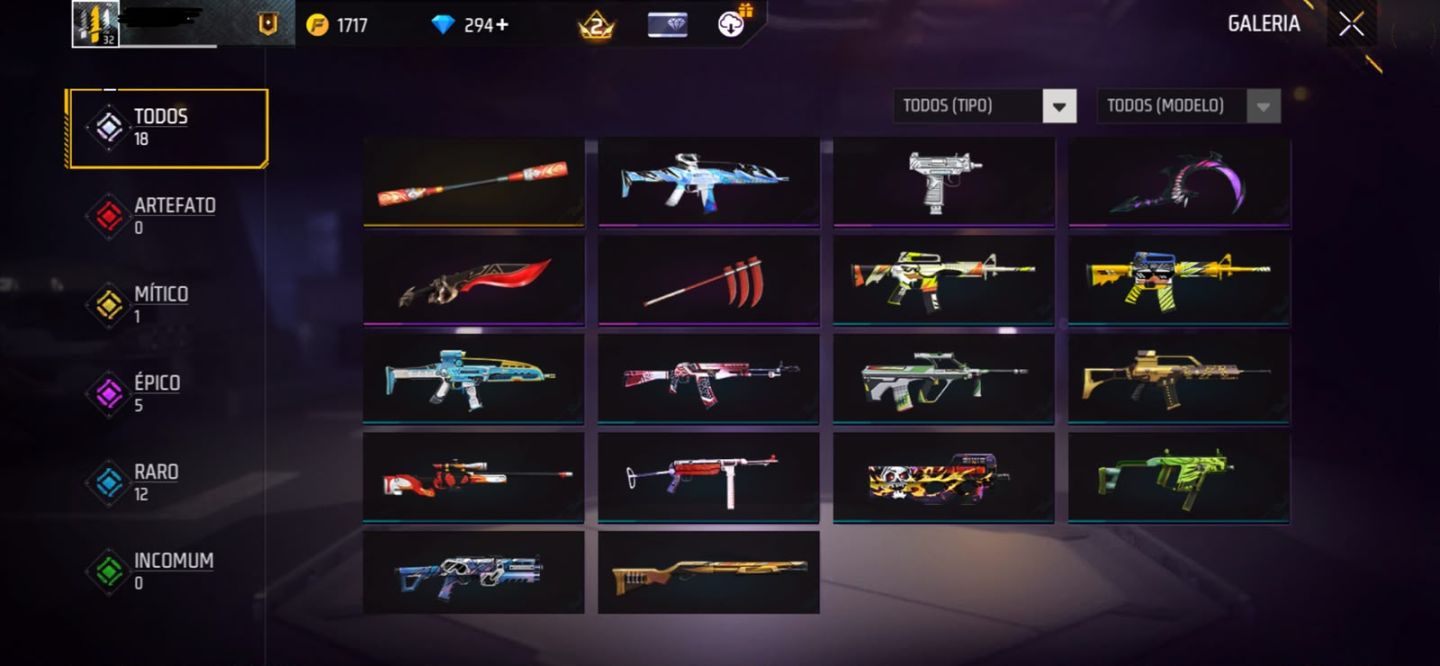 CONTA DE FREE FIRE COM ITACHI E 290 DIAMANTES NA CONTA!