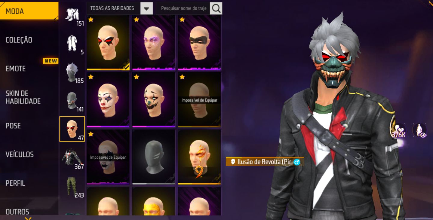 CONTA DE FREE FIRE GEMADA UMP E XM8 ATT!