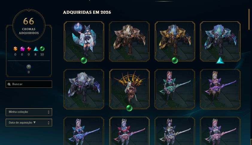 233 SKINS + EXALTADA DO MORDEKAISER | CONTA LEAGUE OF LEGENDS