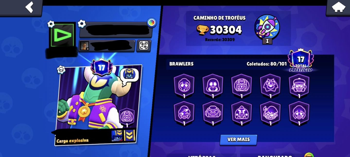 Conta de brawl e clash muito rara