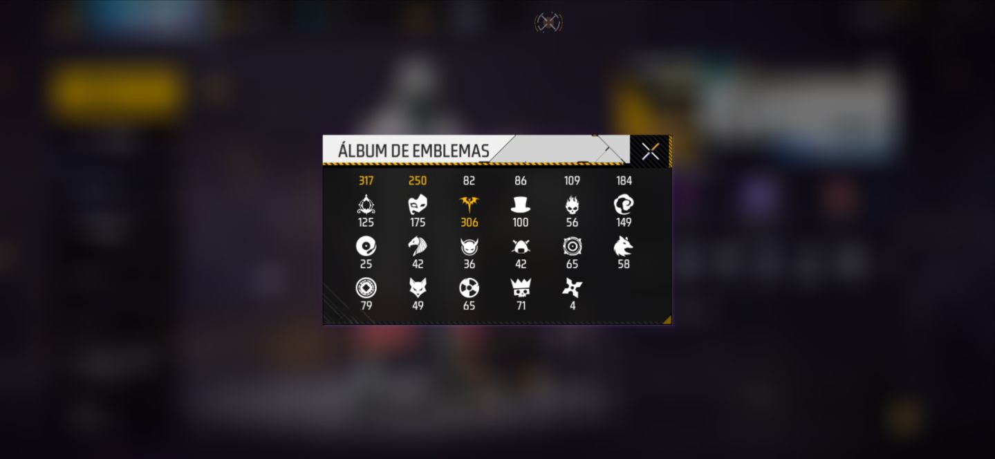 Conta de free fire com skins de Naruto da 1 temporada e bem antiga