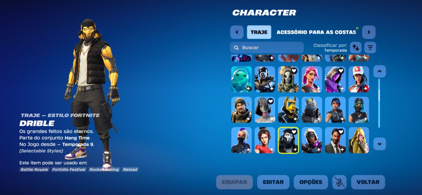 Conta fortnite com 118 skin e tendo skins raras desde a primeira temporada