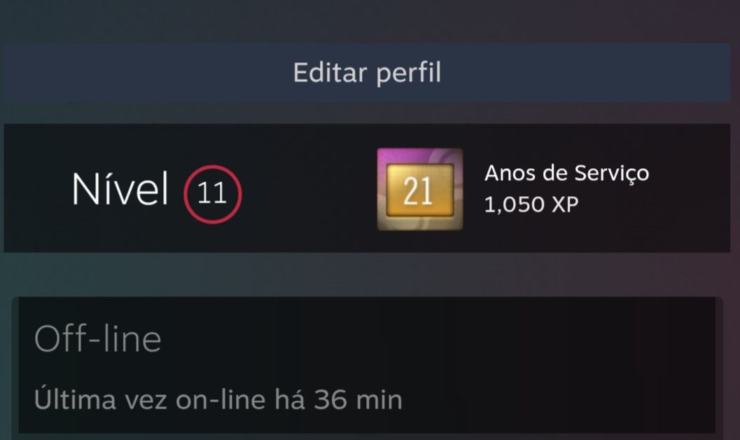 Conta steam com 6 digitos (21 anos de conta)