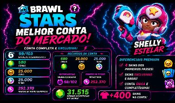 CONTA BRAWL STARS PREMIUM | MELHOR CONTA DO MERCADO