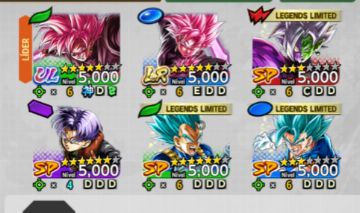 [ULTRA GOKU BLACK ROSE, LEGEND GOKU VILAO 9 LF] DRAGON BALL LEGENDS