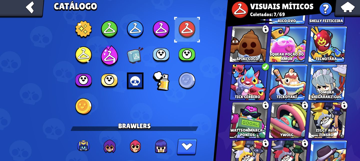 Brawl Stars | 67 Brawlers | 4 Skins Lendárias | 7 Míticas | Muitas Skins