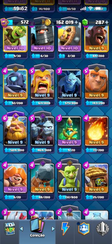 CONTA CLASH ROYALE ARENA 10 COM EVO