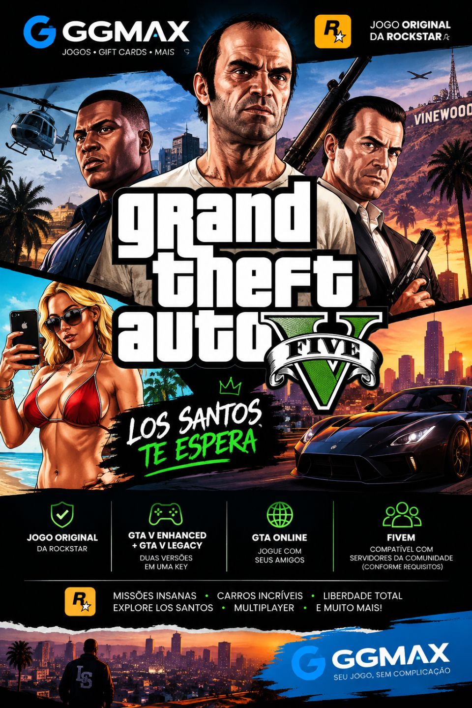 GTA V POR UM PREÇO QUE VOCÊ NÃO VAI IGNORAR! PARA VOCÊ QUE JOGA FIVEM