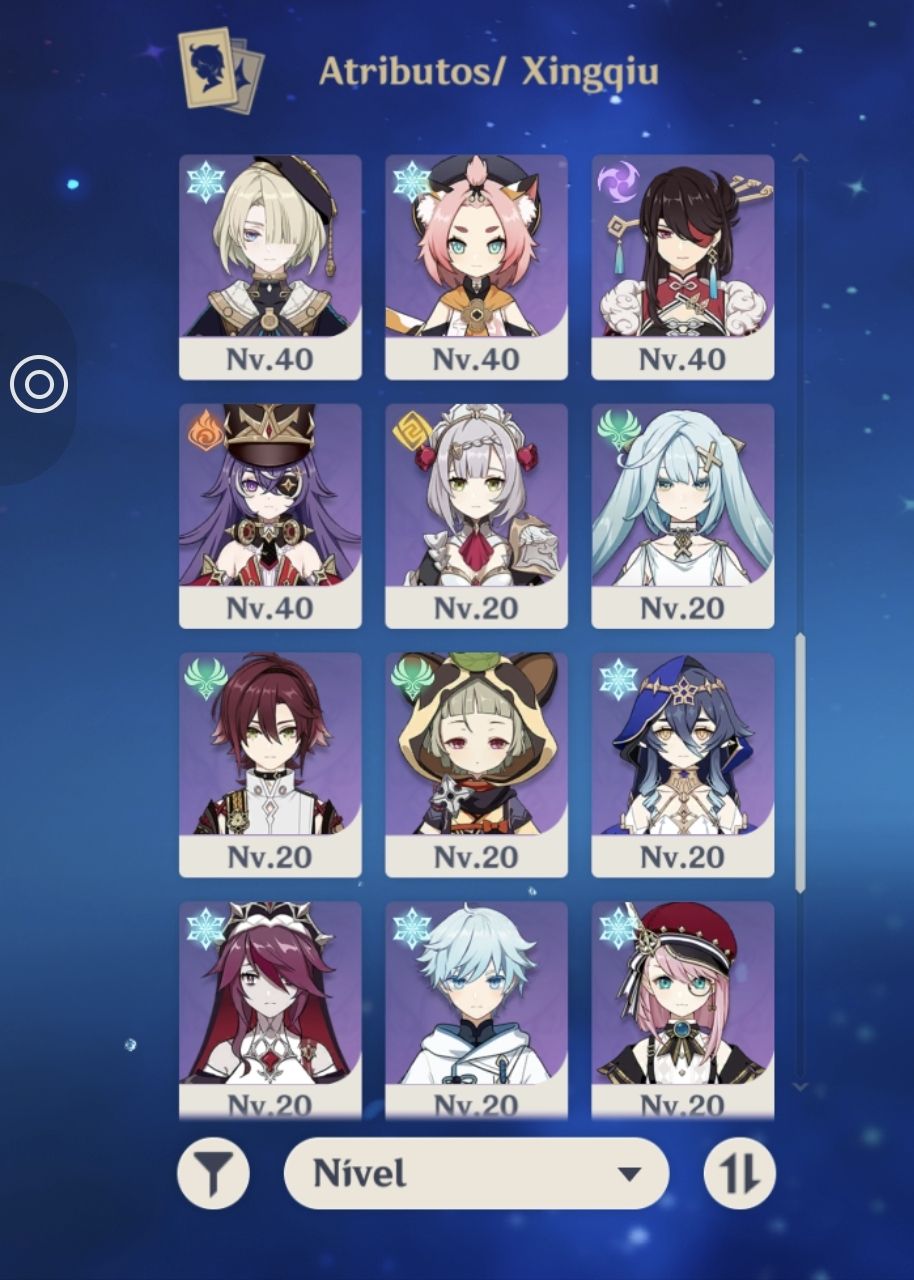 9 PERSONAGENS 5 ESTRELAS ARMA ASSINATURA DA NILOU E 4 ARMAS 5 ESTRELAS