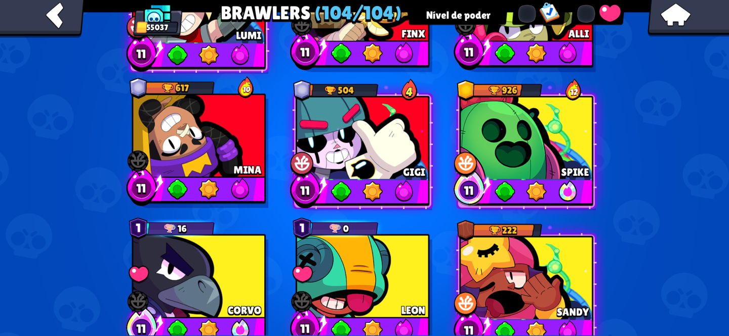 Essa conta muito boa de brawl stars conta full
