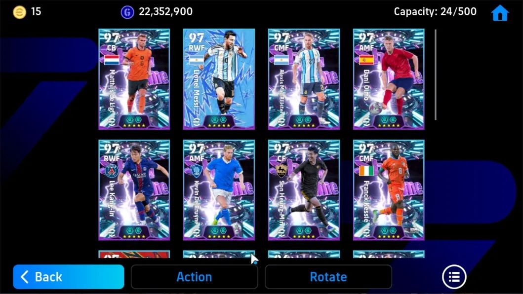 CONTA EFOOTBALL 3202 FC | VAN BASTEN 105 | CHIELLINI | 22.3M GP | XABI ALONSO