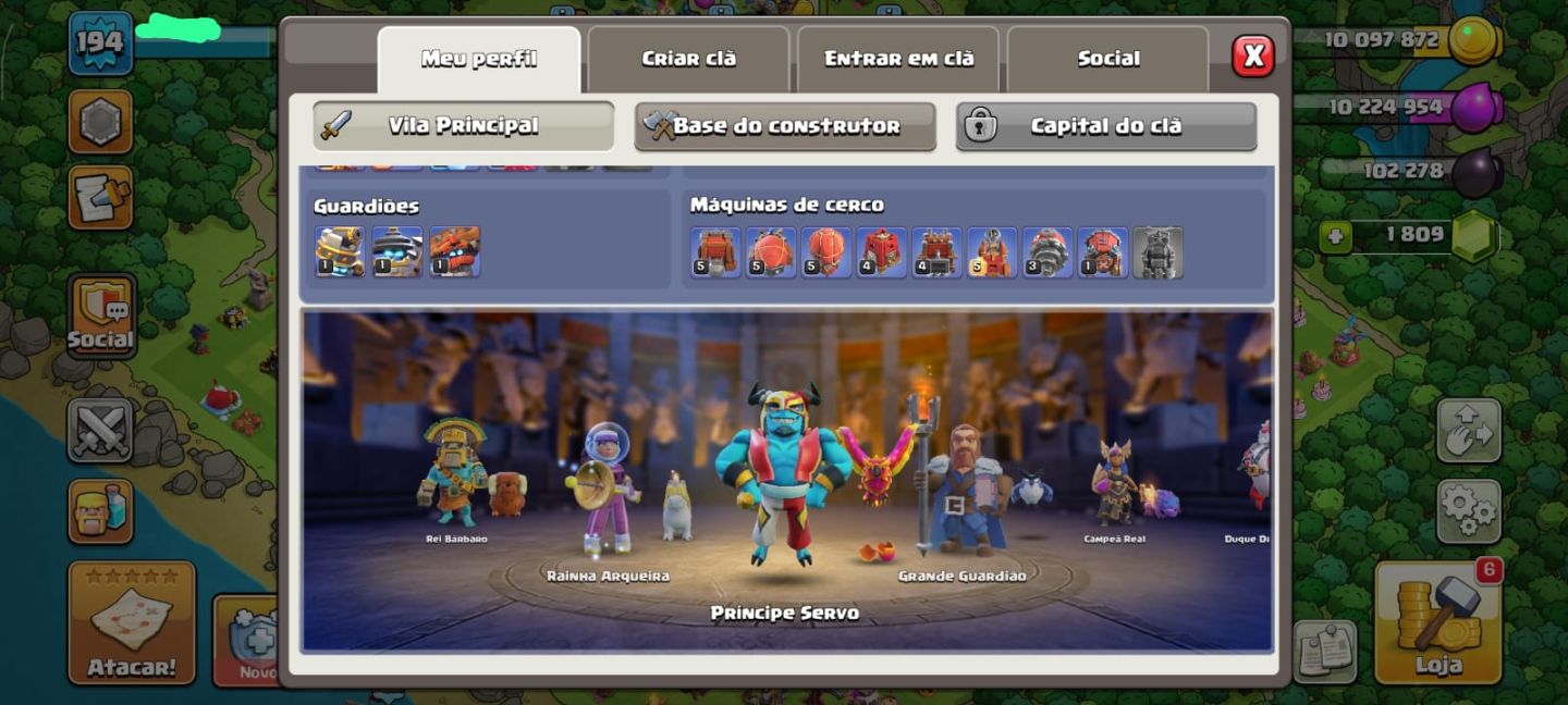 CONTA DE CLASH OF CLANS TOP DEMAIS