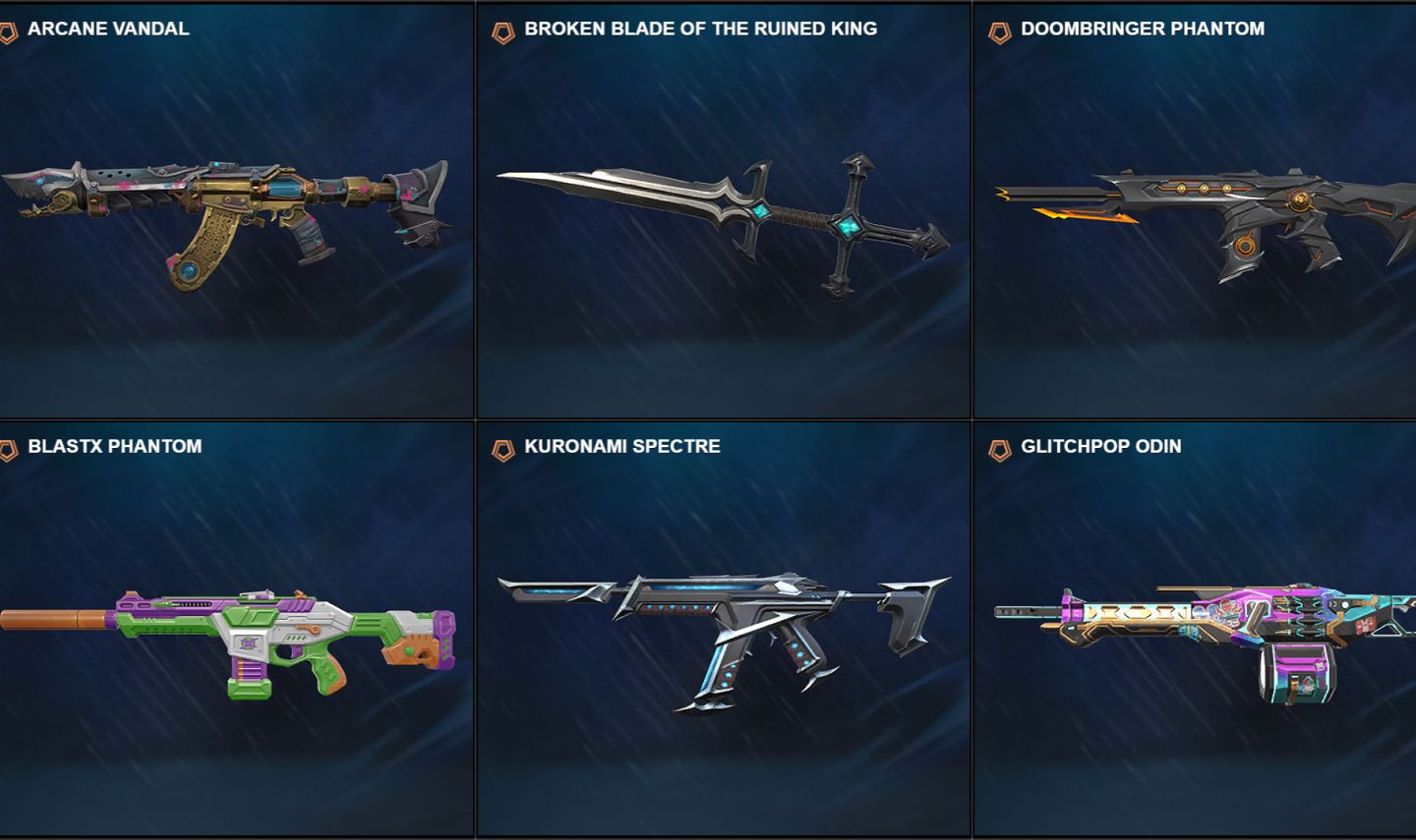 CONTA VALORANT VANDAL ARCANE FACA BROKEN BLADE + SKINS