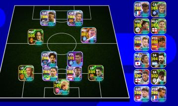 Conta de efootball com 4 blitz e Vitinha 106