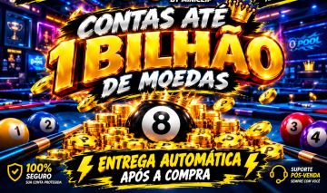 O PREÇO AQUI E IMBATÍVEL-CONTAS 8 BALL POOL