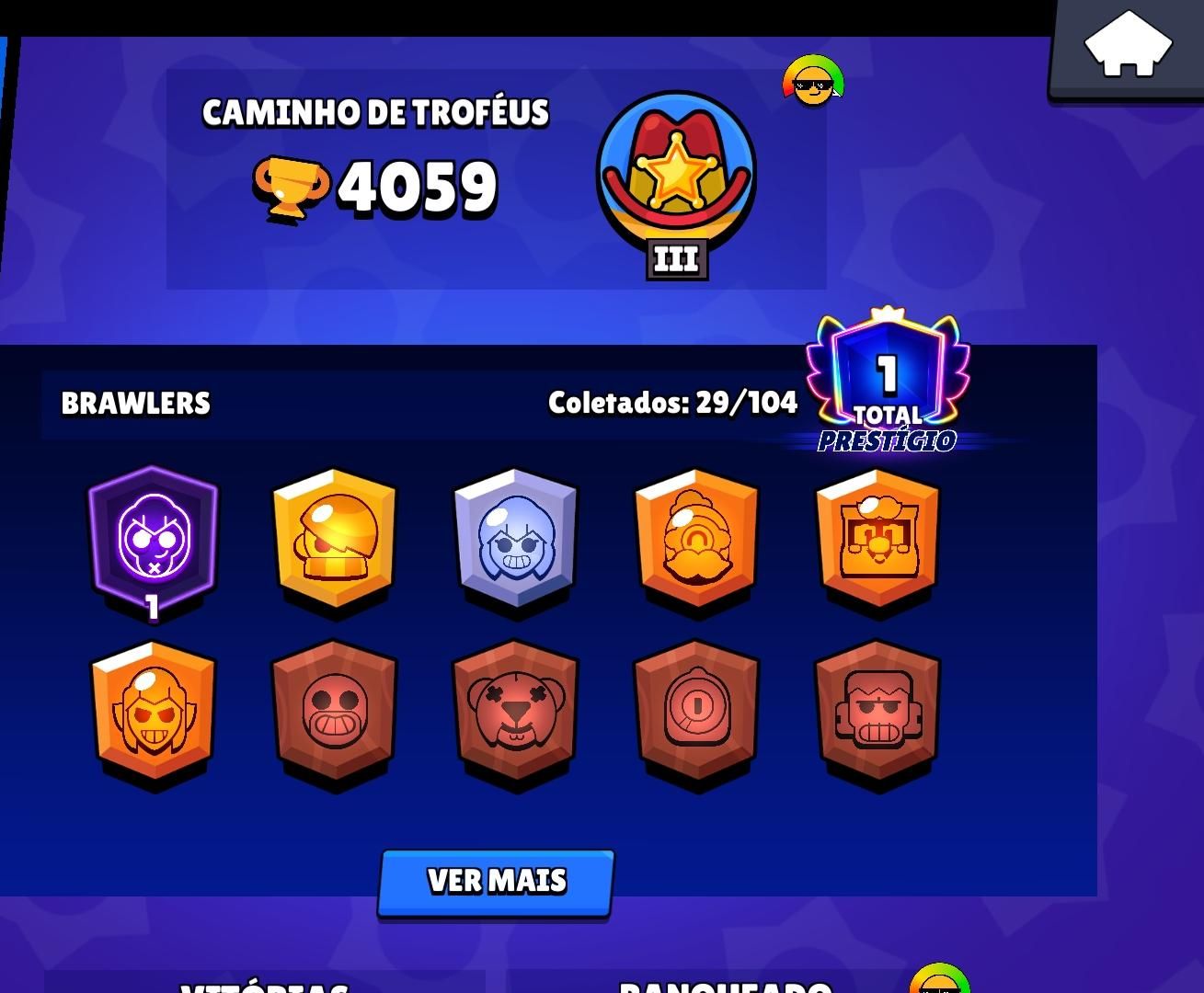 Conta Brawl Stars Iniciante Custo benefício