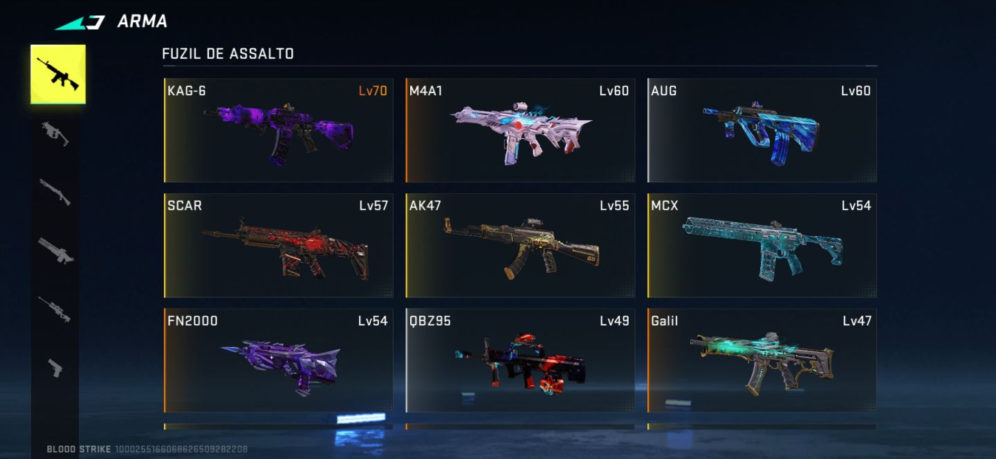 Conta nv 50 muitas skins