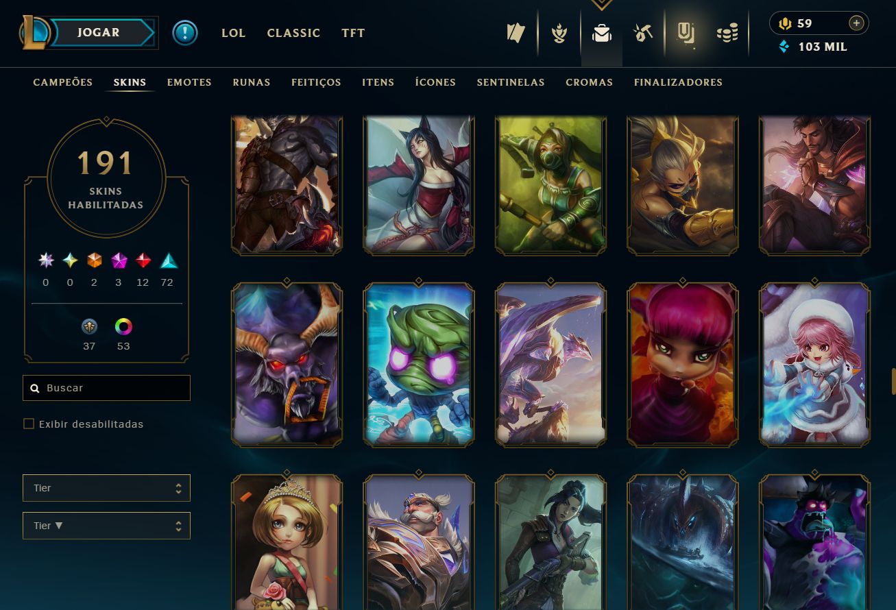 CONTA GOLD IV - 191 SKIN - FULL CHAMP + PREÇO BAIXISSIMO! - 100% SEGURA!