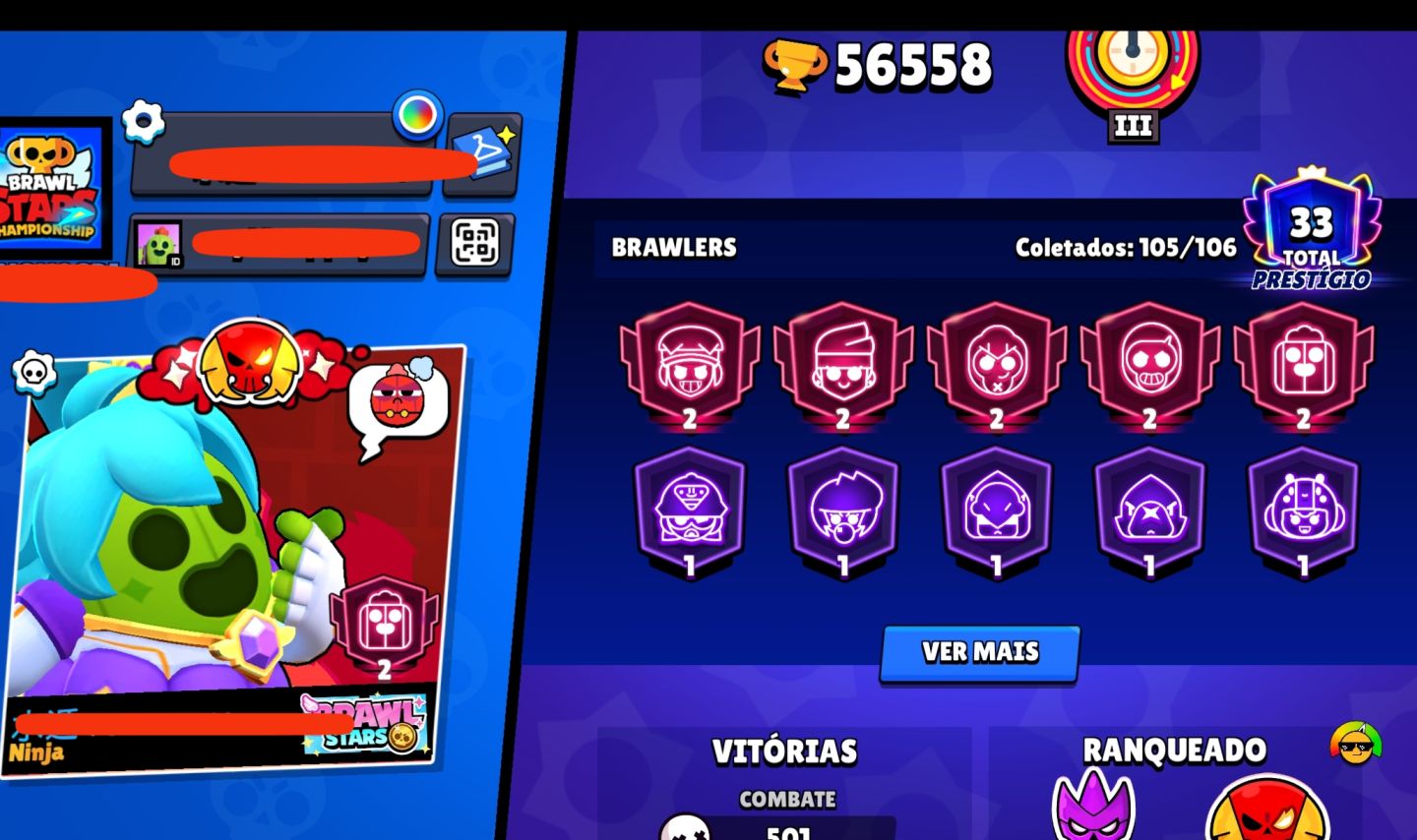 Conta Brawl Stars 55K