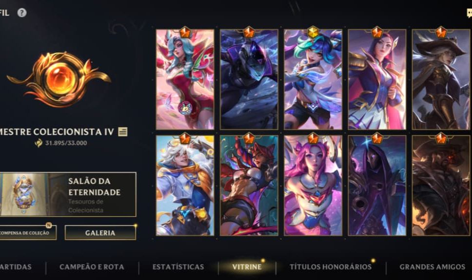 Conta de Wild rift com 161 skins conta com 35k de coleção