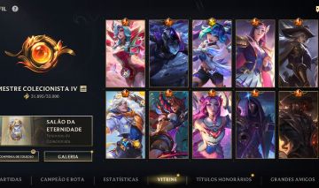 Conta de Wild rift com 145 skins conta com 31k de coleção
