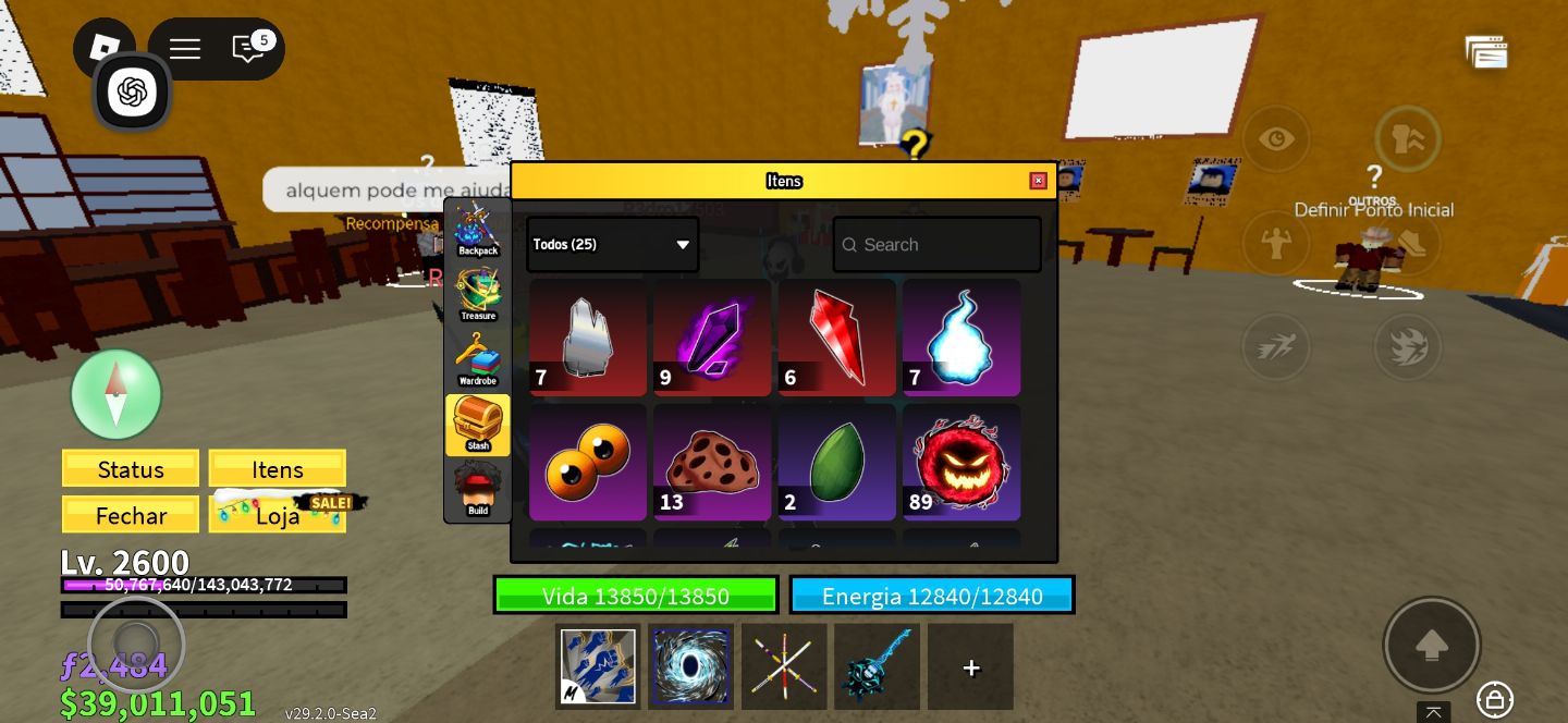 Conta Blox Fruits FULL ENDGAME Dark Blade + V4 FULL + Frutas Raras.