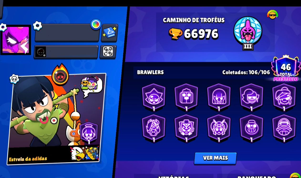 CONTA BRAWL STARS 2018| 66979 TROFEUS | 106/106 BRAWLERS E SKINS MUITO RARAS