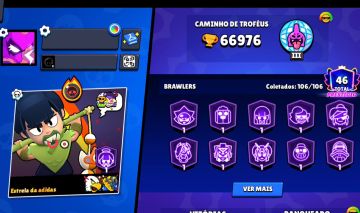 CONTA BRAWL STARS 2018| 66979 TROFEUS | 106/106 BRAWLERS E SKINS MUITO RARAS