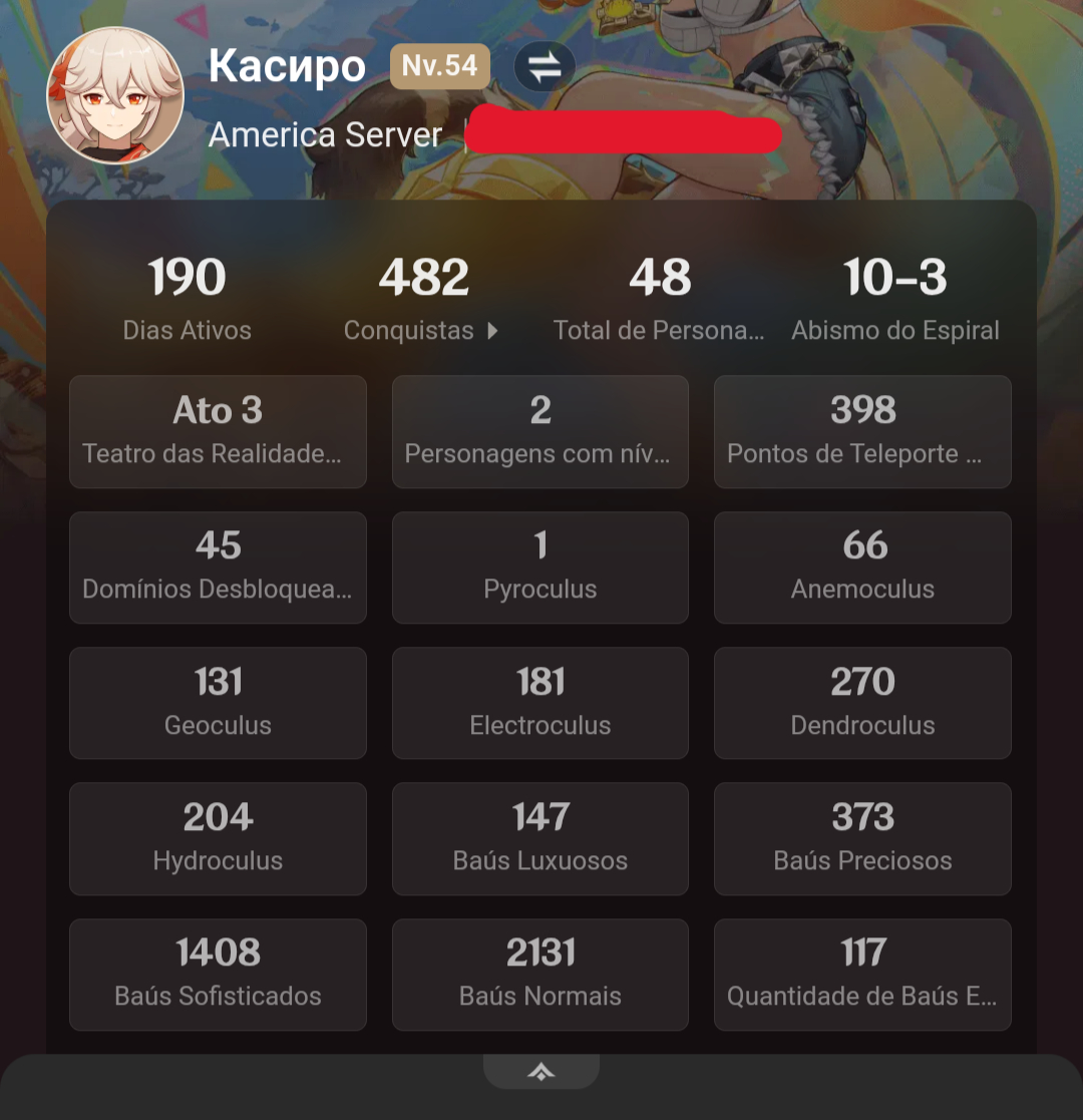 Conta top de genshin impact p/ sair logo! melhor preço