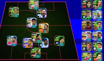 CONTA EFOOTBALL 3200 DE FORÇA COLETIVA COM RODRI 107 E BELLINGHAM SHOW TIME 106