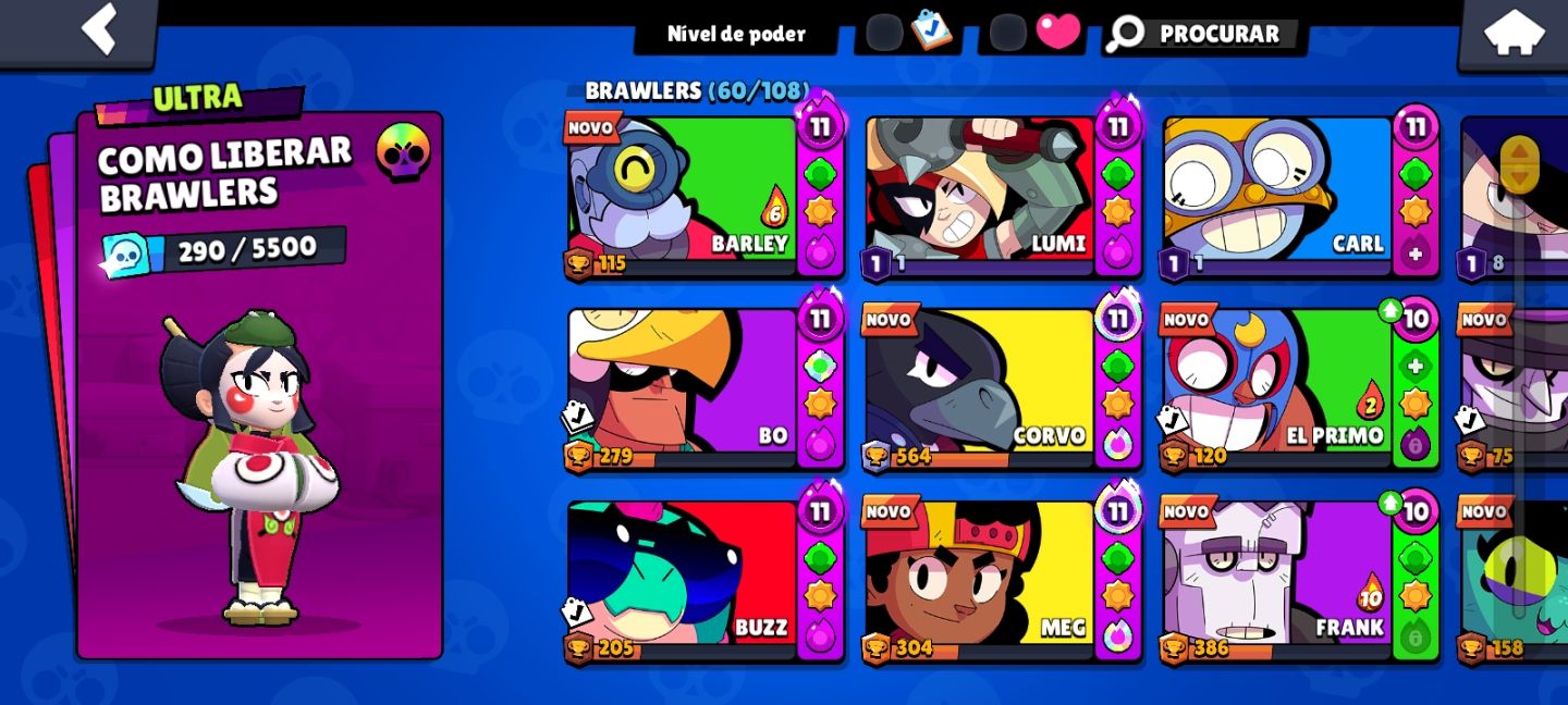 Conta do braw stars com 7k de troféu e com o Vinci e 3 prestigio