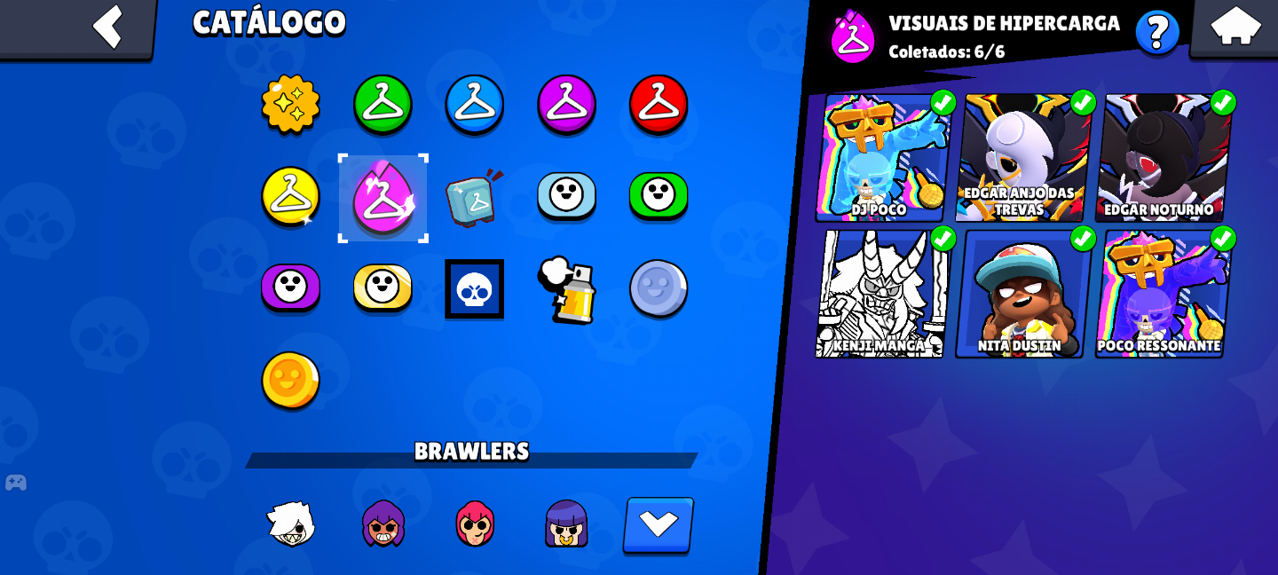 Conta Brawl 35k k troféus 105 brawlers e mais de 300 Skins!