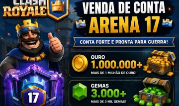VENDA DE CONTA!!!!! CONTA COM MAIS DE 1 MILHÃO DE OURO, COM MAIS 3K DE GEMAS!!