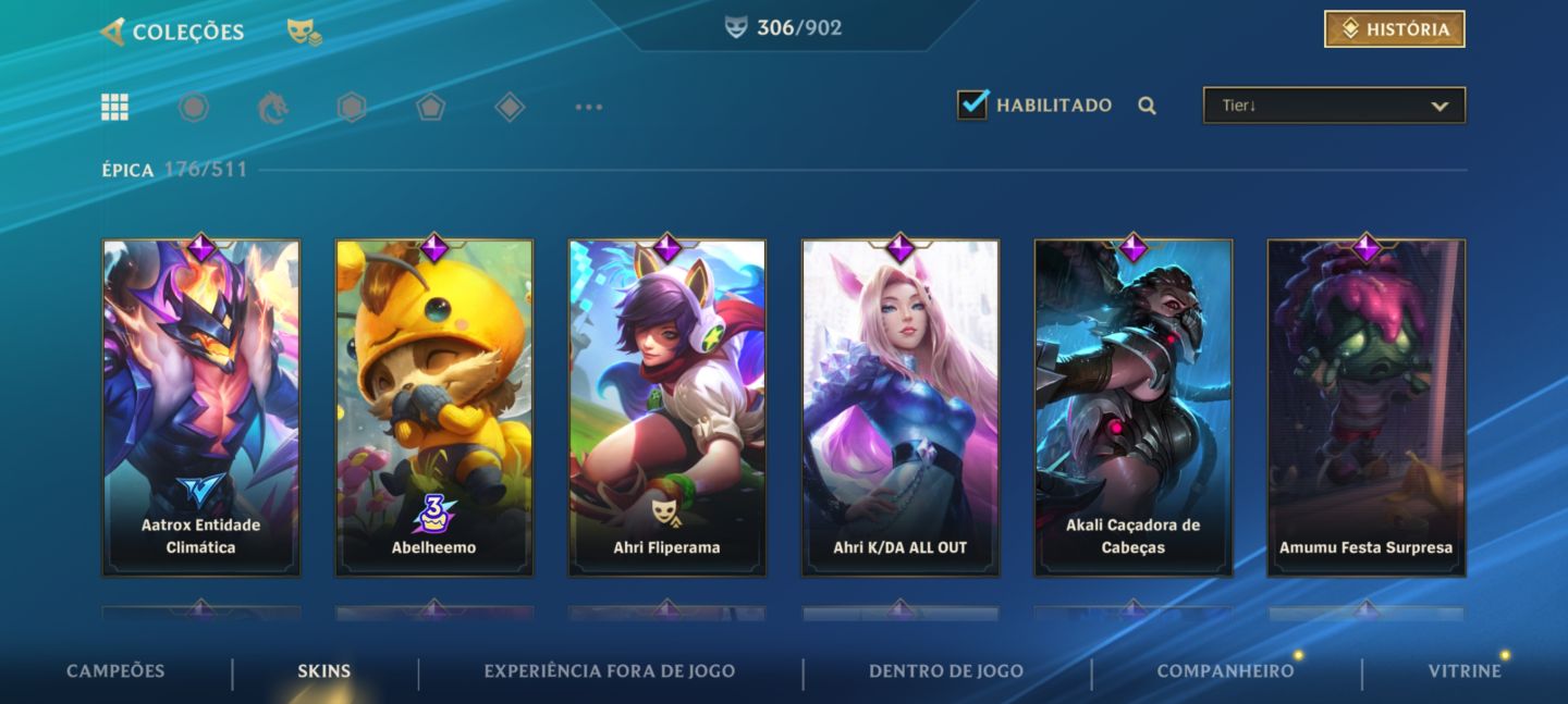 Conta ex monarca +300 Skins incluindo Jinx de 1k