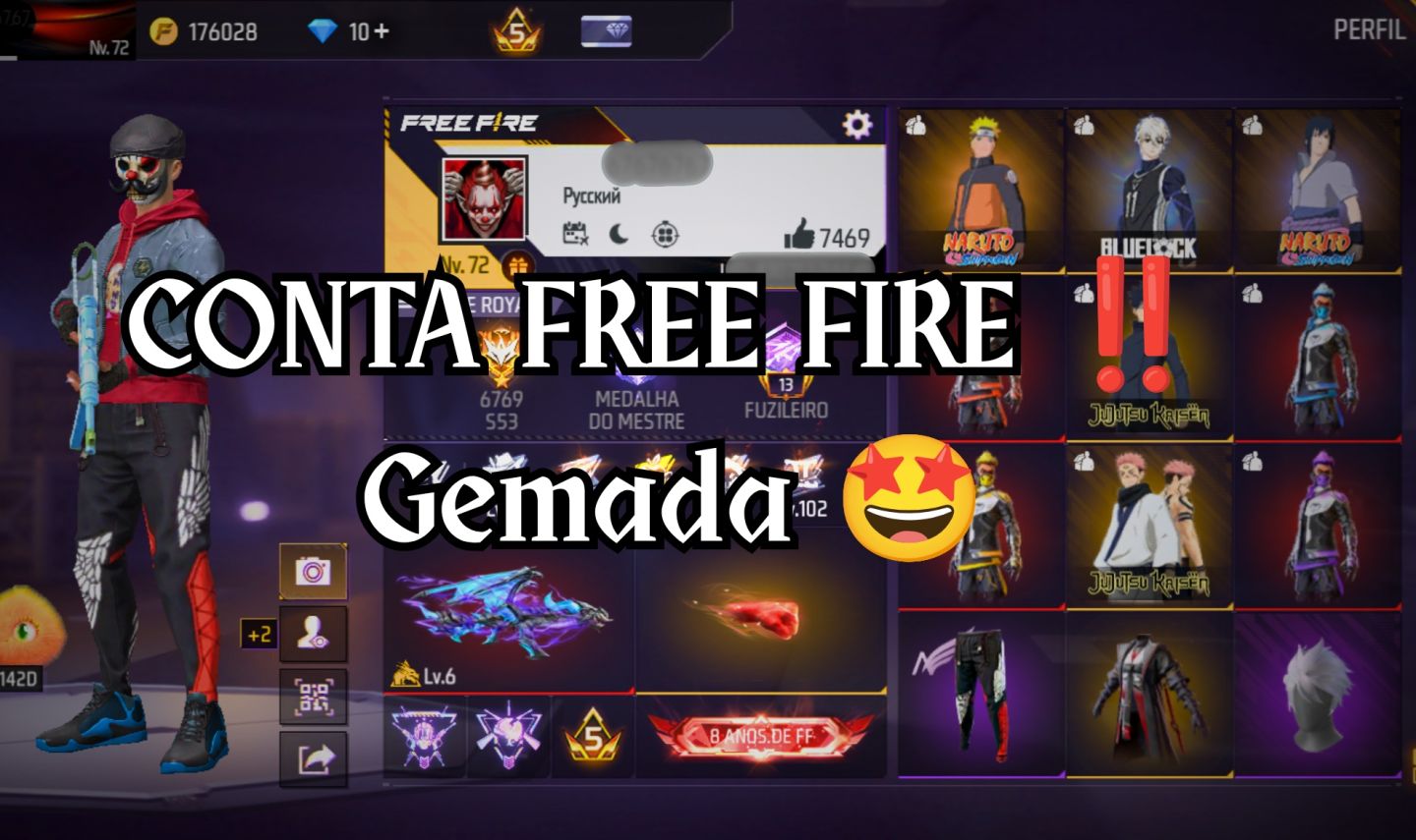 CONTA FREE FIRE GEMADA !! CONTA BOA PARA AP !! | CONTA PARA SAIR RÁPIDO !!