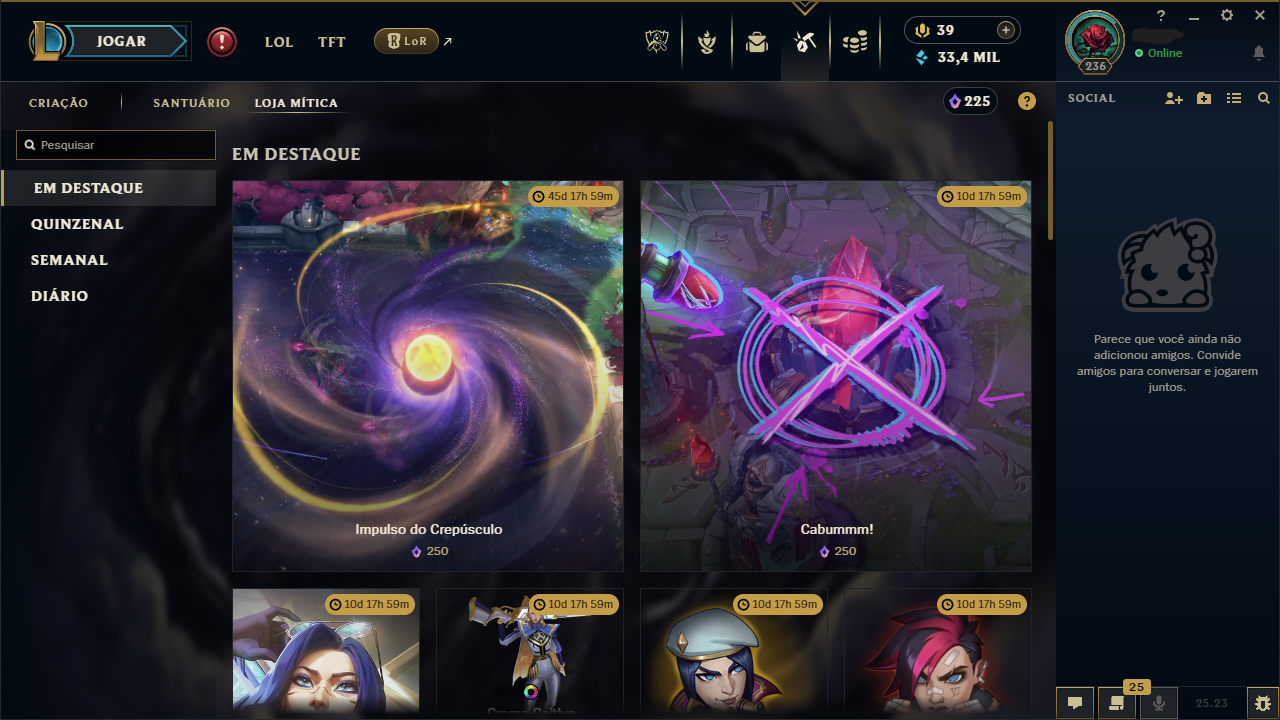 FULL ACESSO | Conta LOL & Valorant com skins e+