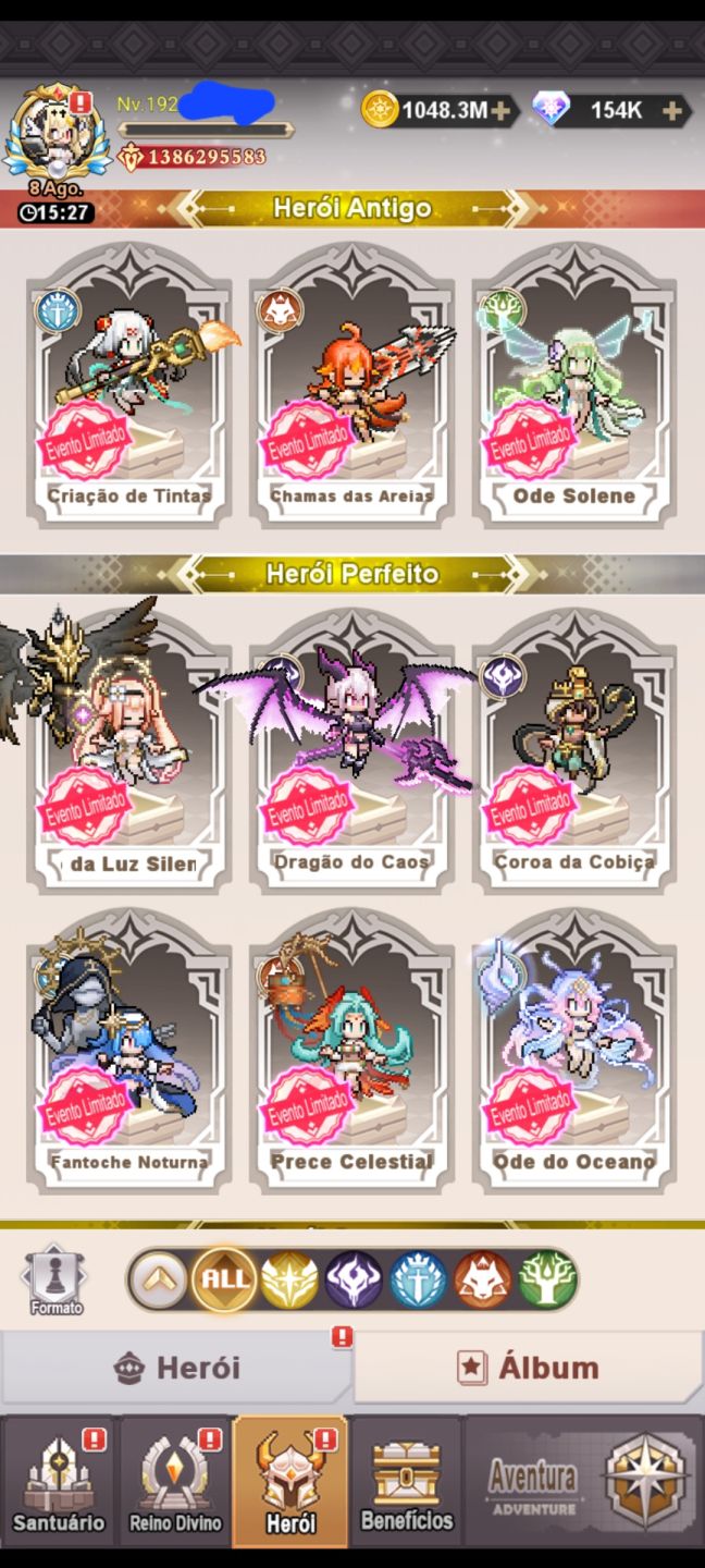 CONTA PIXEL HEROES TOP 6 FULL TODOS OS CONTEUDOS E BONECOS LIBERADOS E UPADOS!
